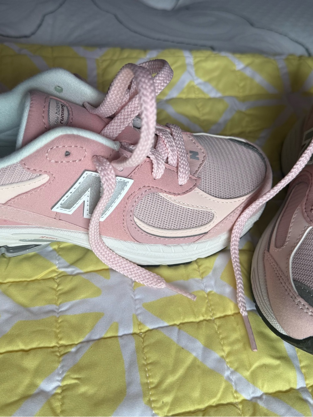 New Balance Kids' Light Pink Lace-Up Sneakers